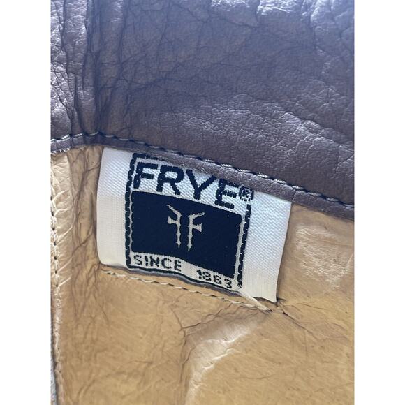 Frye Phillip Leather Riding Boots Women 6.5 B Gray Half Side Zip 3476844 - Picture 9 of 10